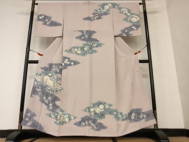 平和屋着物○十日町 名門 滝泰謹製 訪問着 辻が花 絞り 正絹 逸品