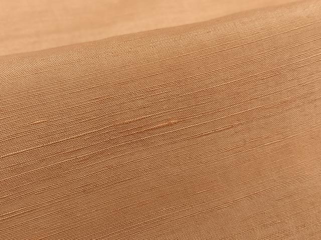 平和屋着物○上質な紬 色無地 胡桃色 正絹 逸品 未使用 AAAX0649zg