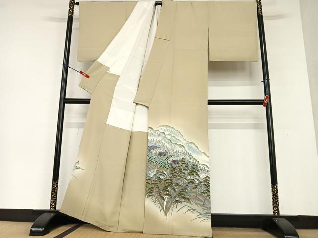 平和屋着物○本加賀友禅作家 村田幸司 色留袖 樹林風景文 暈