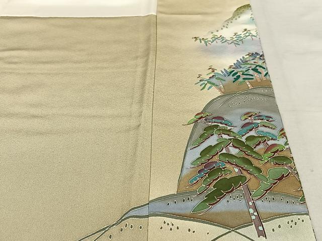 平和屋着物○本加賀友禅作家 村田幸司 色留袖 樹林風景文 暈