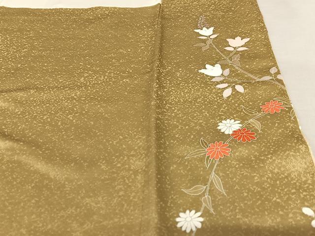 付け下げ　刺繍　金糸　ペイズリー　唐花　グラデーション　着物　114a d 平和屋着物○訪問着 駒刺繍 花籬文 橘 暈し染め 金彩