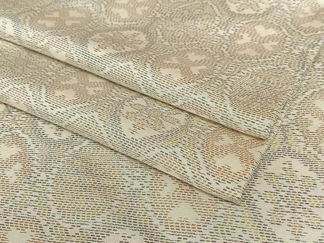 平和屋着物●本場大島紬　白大島　花亀甲文　正絹　逸品　AAAX0702zg