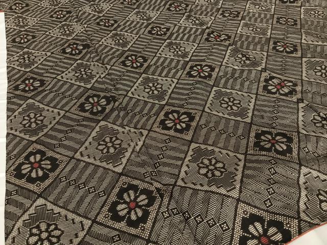 平和屋着物○本場大島紬 龍郷絣 正絹 逸品 AAAX0721zg