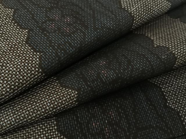 平和屋着物○本場大島紬 一元7マルキ 草花間道 正絹 逸品 AAAZ4500ph