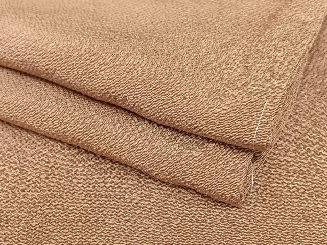 平和屋着物○上質な色無地 蘇芳色 鬼しぼ縮緬 正絹 逸品 CAAW7392yc