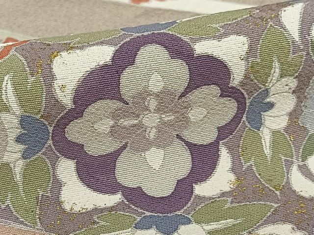 平和屋着物○訪問着 雪輪重ね花文 暈し染め 金彩 正絹 逸品 AAAX0775zg