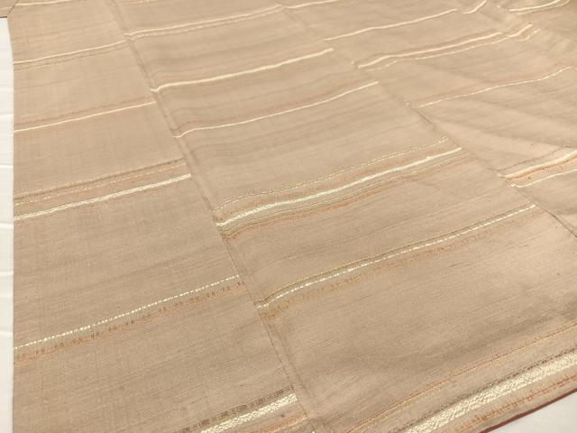 平和屋着物○上質な紬 刺繍 横段文 正絹 逸品 AAAX0793zg