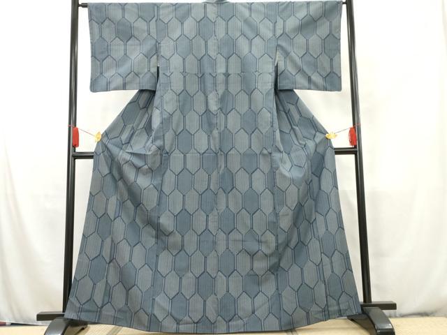 平和屋着物●洗える最高級着物　＜英＞はなぶさ謹製　小紋　亀甲文　AAAX1217cs