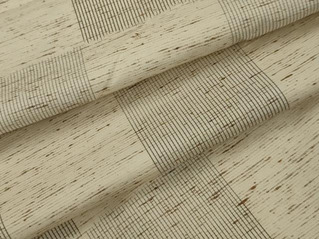 平和屋着物▽ぜんまい紬　単衣　市松文　正絹　逸品　AAAX1625sx