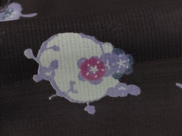 平和屋着物＊夏物 小紋 紗 草花文 洗える着物 AAAZ3262npの通販はau