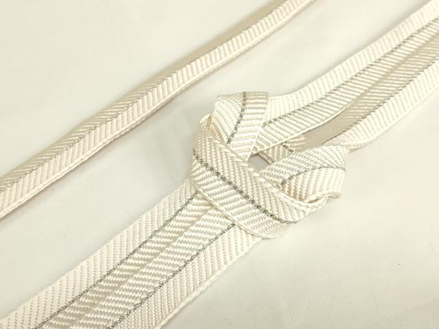 平和屋着物●創業280年 誉田屋源兵衛　和装小物　帯締め　笹浪組　日光東照宮純白金糸　逸品　AAAX3712ay