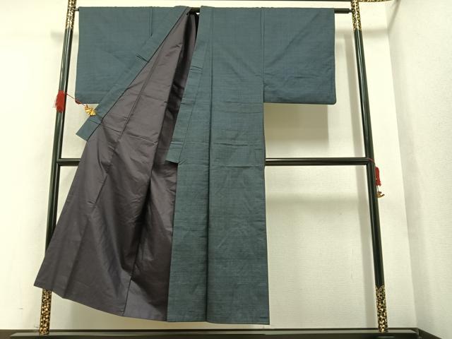 平和屋着物▽男性 本場大島紬 白大島 単衣 100亀甲 総詰め 反 