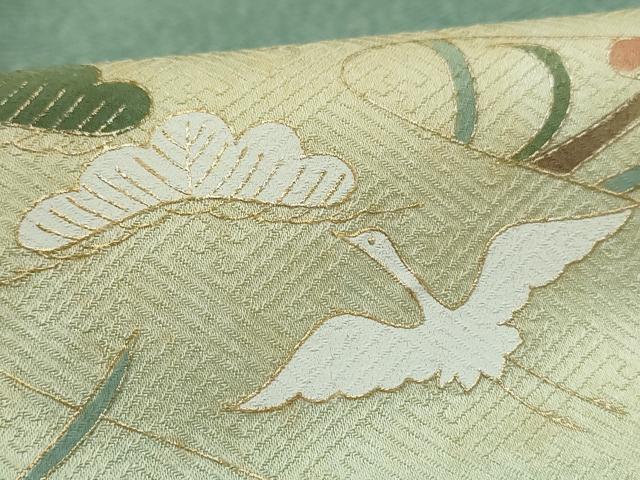 平和屋着物○訪問着 飛鶴花文 暈し染め 金彩 ロング丈