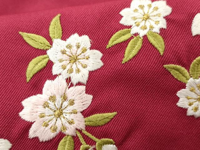 平和屋着物○女性 行灯袴 刺繍 舞花文 金糸 卒業式 洗える着物 AAAX5836cs