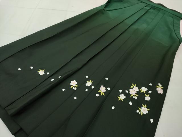 平和屋着物●女性　行灯袴　刺繍　舞花文　暈し染め　金糸　卒業式　洗える着物　AAAX5842cs