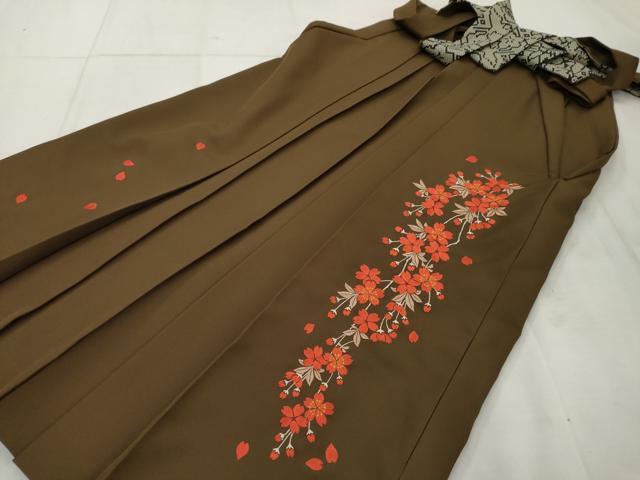 平和屋着物●女性　行灯袴　刺繍　枝垂れ花文　金糸　卒業式　洗える着物　AAAX5854cs