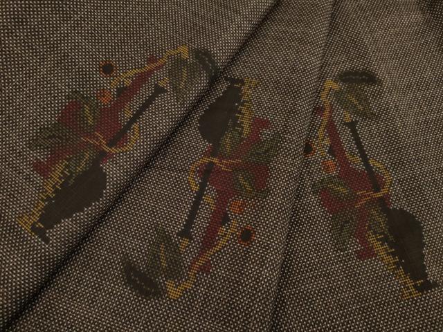 平和屋着物●本場大島紬　一元7マルキ　泥染め　飾花文　正絹　逸品　未使用　AAAX6950ck