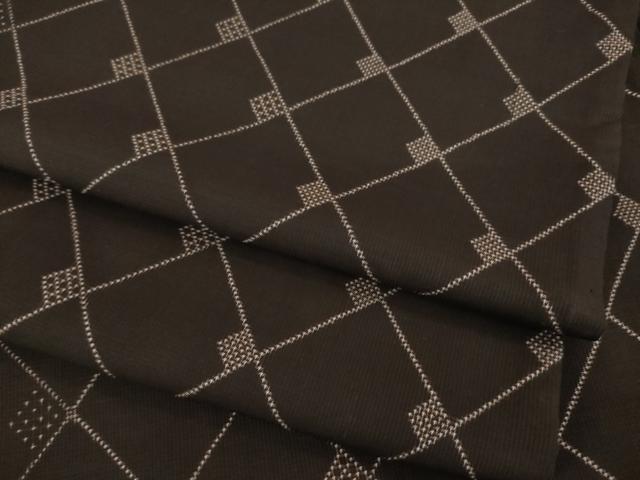 平和屋着物●本場大島紬　カタス7マルキ　菱文　正絹　逸品　AAAX6962ck