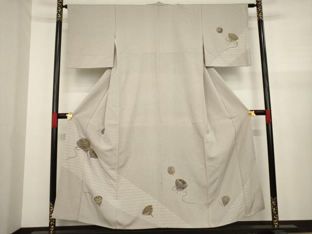 平和屋着物●訪問着　独楽　コマ　正絹　逸品　AAAX6997ck