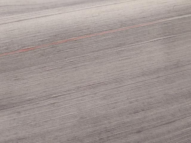 平和屋着物●紅花紬　米沢　横段文　正絹　逸品　AAAX8080cs