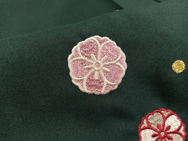 平和屋着物○女性 行灯袴 刺繍 桜文 金糸 卒業式 洗える着物 未