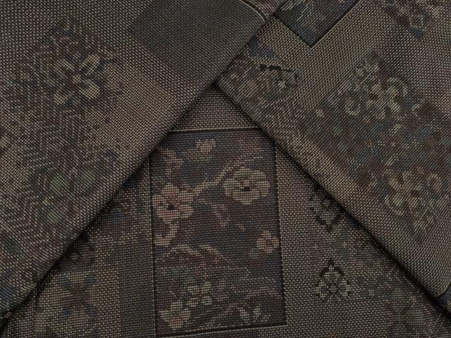 平和屋着物●本場大島紬　カタス7マルキ　色紙重ね花文　正絹　逸品　AAAX8345ck