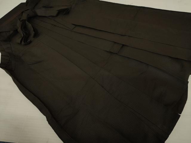 平和屋着物●男性　馬乗り袴　縞　正絹　逸品　AAAX8358ck