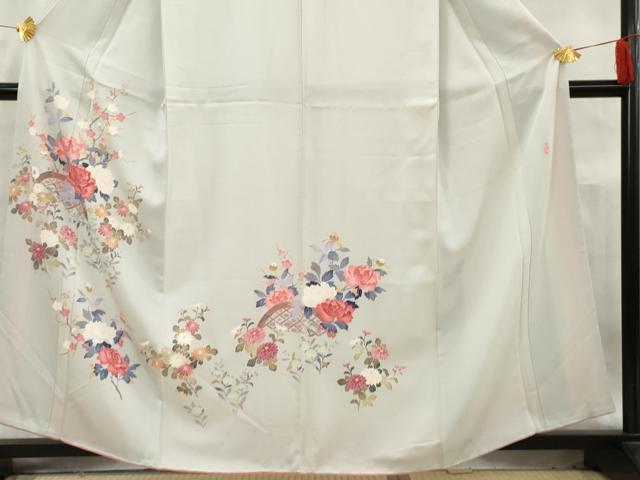 平和屋着物○本加賀友禅作家 岡本幸治 訪問着 飾花文 正絹