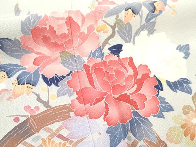 平和屋着物○本加賀友禅作家 岡本幸治 訪問着 飾花文 正絹