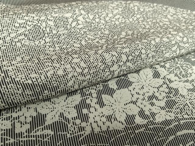 平和屋着物○今井喜三郎 江戸小紋 訪問着 万筋 白×黒 道長花文 正絹