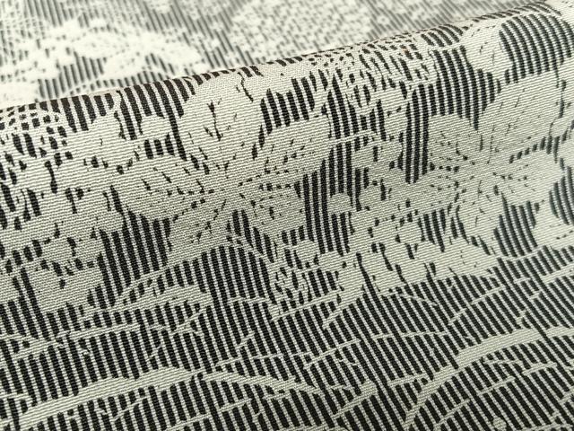 平和屋着物●今井喜三郎　江戸小紋　訪問着　万筋　白×黒　道長花文　正絹　逸品　AAAY0011zg 平和屋着物○今井喜三郎 江戸小紋 訪問着 万筋 白×黒 道長花文 正絹