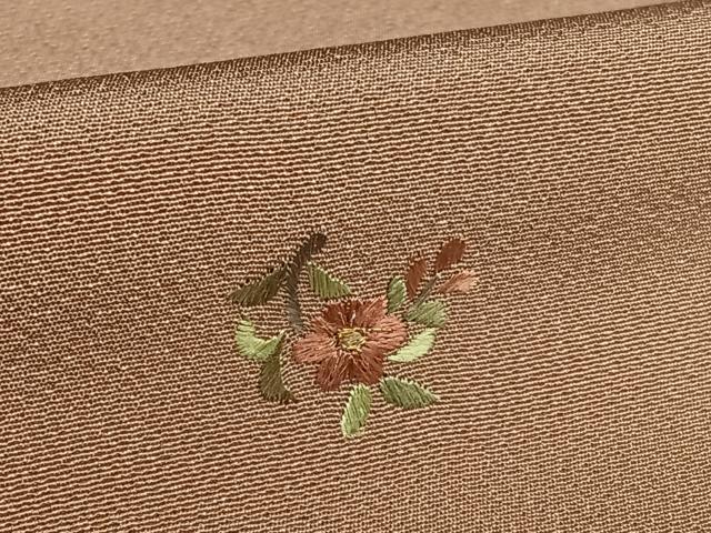平和屋着物○上質な小紋 蘇州刺繍 草花文 金糸 丹後ちりめん ますいわ