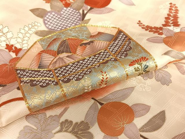 平和屋着物●豪華振袖　駒刺繍　貝桶花文　金彩　正絹　逸品　AAAQ0717np 平和屋着物○豪華振袖 駒刺繍 貝桶花文 金彩 正絹 逸品 AAAQ0717np