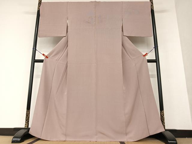 平和屋着物▽江戸小紋　単衣　万筋　白×赤紅色　正絹　逸品　BAAS8018yc 平和屋着物▽江戸小紋 単衣 万筋 白×赤紅色 正絹 逸品