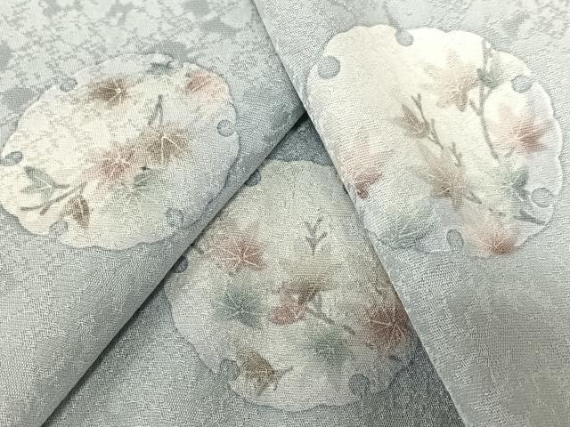 平和屋着物●上質な小紋　雪輪枝葉文　暈し染め　三越扱い　正絹　逸品　AAAY0020zg