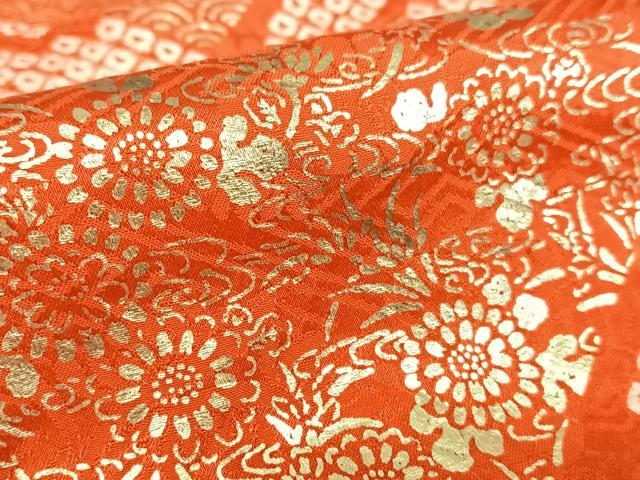 平和屋着物●豪華振袖　駒刺繍　絞り　花菱文　金彩　正絹　逸品　AAAY0027zg 平和屋着物○豪華振袖 駒刺繍 絞り 花菱文 金彩 正絹 逸品 AAAY0027zg