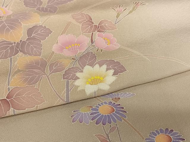 平和屋着物○訪問着 作家物 草花文 暈し染め 正絹 逸品 AAAY0049zg