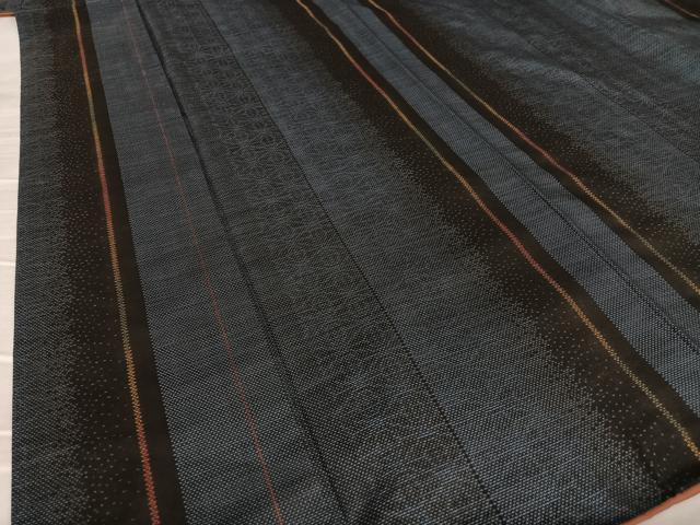 平和屋着物●本場大島紬　カタス7マルキ　麻の葉間道　正絹　逸品　AAAY0054zg 平和屋着物○本場大島紬 カタス7マルキ 麻の葉間道 正絹 逸品 AAAY0054zg