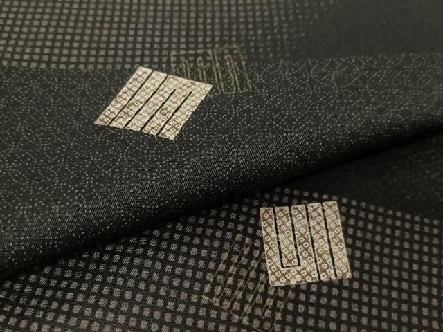 平和屋着物○上質な小紋 四角 金彩 三越扱い 正絹 逸品 DAAQ3152ps