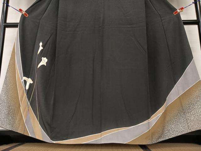 平和屋着物○訪問着 手描き 百合 暈し染め さが美扱い 正絹 逸品