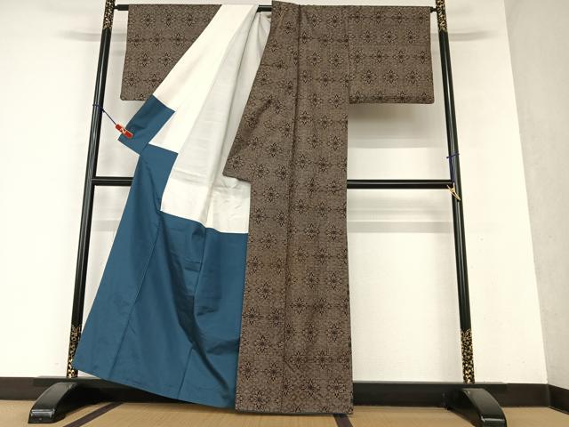 平和屋着物●本場大島紬　間道　正絹　逸品　DAAT1003tw 平和屋着物○本場大島紬 間道 正絹 逸品 DAAT1003tw