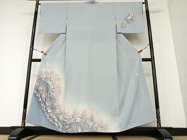 平和屋着物●越後十日町の一流染匠　桐屋・翠山工房　訪問着　辻が花　絞り　手描き　暈し染め　やまと誂製　正絹　逸品　AAAY0140zg