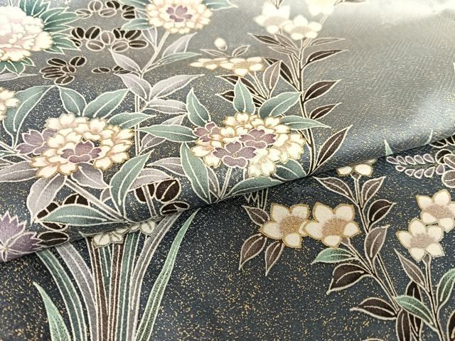 ■訪問着　絞り　扇文　金彩　三越扱い　逸品 □訪問着 絞り 扇文 金彩 三越扱い 逸品