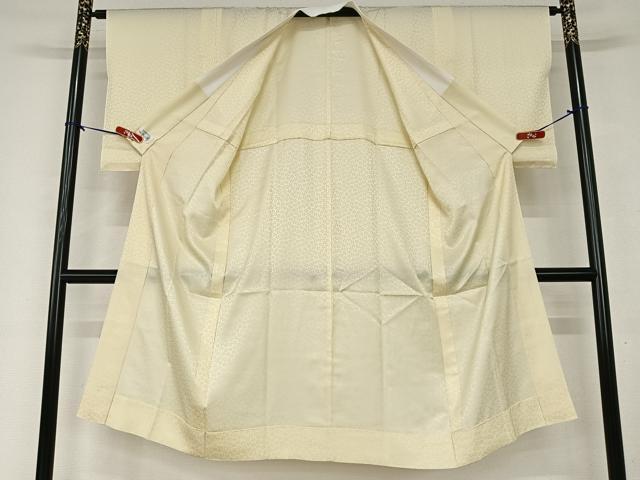 平和屋着物●洗える最高級着物　＜英＞はなぶさ謹製　長襦袢　単衣　舞桜地紋　蜂蜜色　正絹　逸品　AAAY0151zg 平和屋着物○洗える最高級着物 ＜英＞はなぶさ謹製 長襦袢 単衣 舞桜