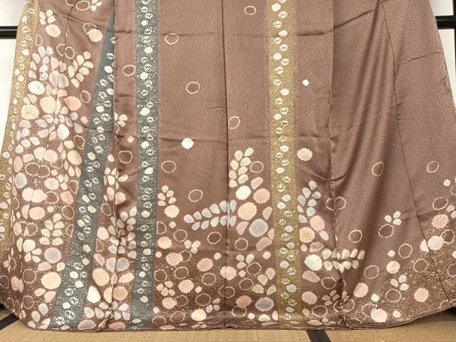 平和屋着物○十日町 名門青柳謹製 訪問着 舞花文 暈し染め 金彩