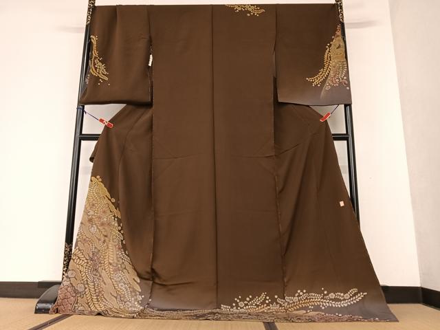 平和屋着物●十日町　名門　滝泰謹製　訪問着　辻が花　絞り　暈し染め　金彩　仮絵羽　正絹　逸品　未使用　AAAY0159zg