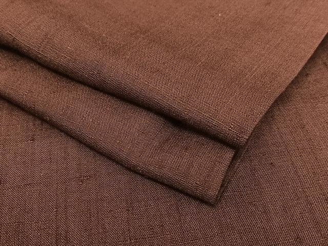 平和屋着物●結城紬　色無地　紫鳶色　正絹　逸品　AAAY0168zg