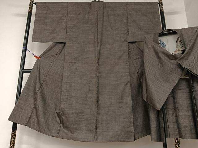 平和屋着物●男性　本場大島紬　アンサンブル　120亀甲　総詰め　正絹　逸品　AAAY0187zg