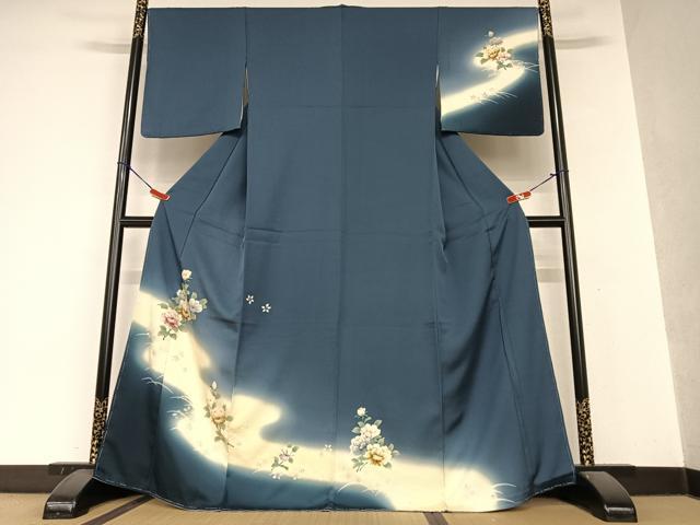 平和屋着物●訪問着　枝花文　暈し染め　正絹　逸品　AAAY0228zg