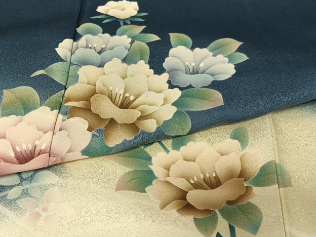 平和屋着物○訪問着 手描き 稲 てんとう虫 暈し染め 正絹 逸品 AABD4480ph